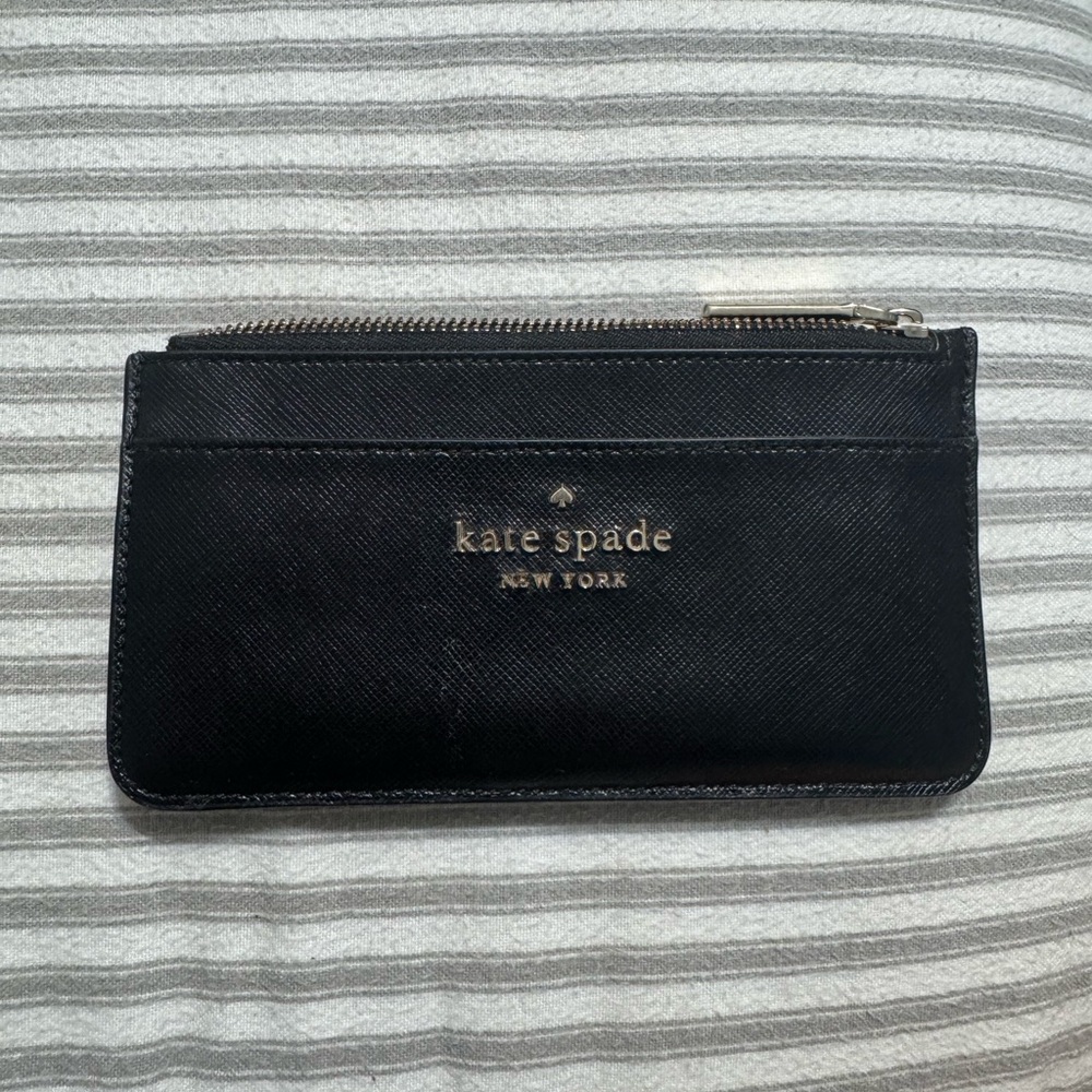 Kate Spade Black Zip Card Wallet